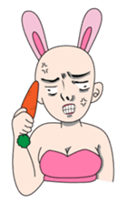baldness rabbit sticker #3352803