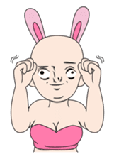baldness rabbit sticker #3352819