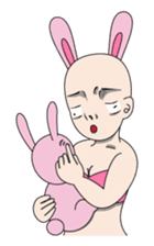 baldness rabbit sticker #3352824