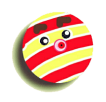 Striped balls! sticker #3352858
