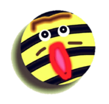 Striped balls! sticker #3352859