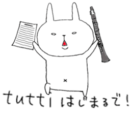 Shirousagi's orchestra By tottori sticker #3353846