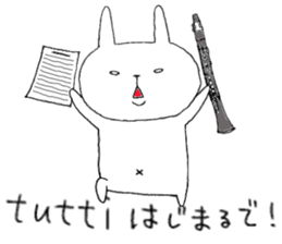 Shirousagi's orchestra By tottori sticker #3353846