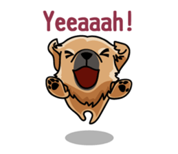 Gestures of dog (English version) sticker #3354947