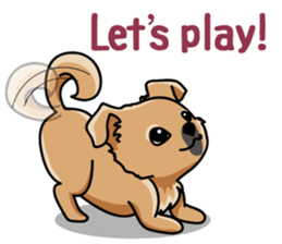 Gestures of dog (English version) sticker #3354955