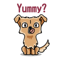 Gestures of dog (English version) sticker #3354956