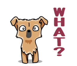 Gestures of dog (English version) sticker #3354969