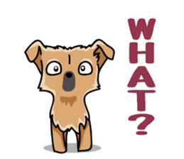 Gestures of dog (English version) sticker #3354969