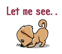 Gestures of dog (English version) sticker #3354972