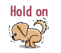 Gestures of dog (English version) sticker #3354973