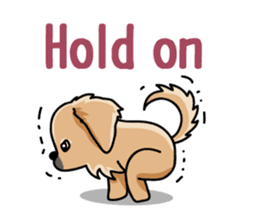 Gestures of dog (English version) sticker #3354973