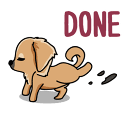 Gestures of dog (English version) sticker #3354974