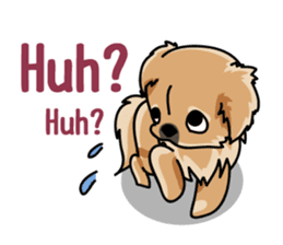 Gestures of dog (English version) sticker #3354975