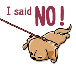 Gestures of dog (English version) sticker #3354977