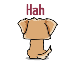 Gestures of dog (English version) sticker #3354980