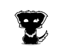 Gestures of dog (English version) sticker #3354981