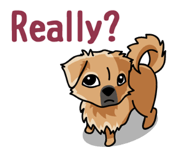 Gestures of dog (English version) sticker #3354982