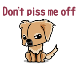 Gestures of dog (English version) sticker #3354984
