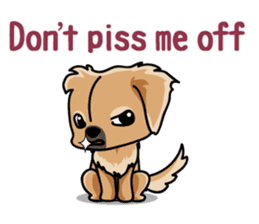 Gestures of dog (English version) sticker #3354984