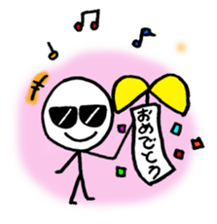 Stick man can do his best sticker #3355114