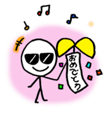 Stick man can do his best sticker #3355114