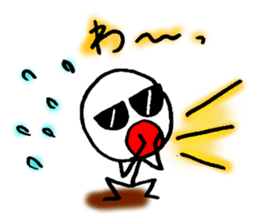 Stick man can do his best sticker #3355120