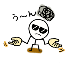 Stick man can do his best sticker #3355131