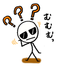 Stick man can do his best sticker #3355132