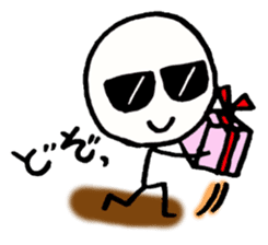 Stick man can do his best sticker #3355137