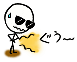 Stick man can do his best sticker #3355143