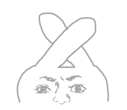 The pretty,strange rabbit sticker #3357069