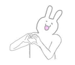 The pretty,strange rabbit sticker #3357086