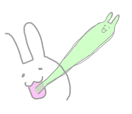 The pretty,strange rabbit sticker #3357102