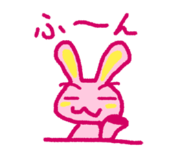 Pink rabbit bossy attitude sticker #3357830