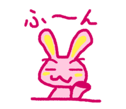 Pink rabbit bossy attitude sticker #3357830