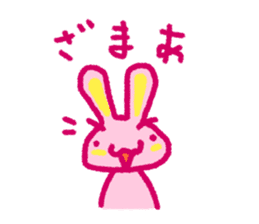Pink rabbit bossy attitude sticker #3357831