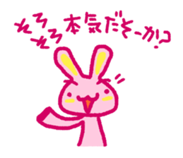 Pink rabbit bossy attitude sticker #3357845