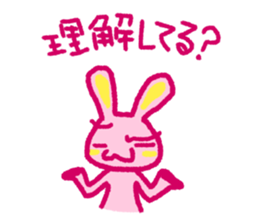 Pink rabbit bossy attitude sticker #3357848
