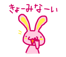 Pink rabbit bossy attitude sticker #3357849