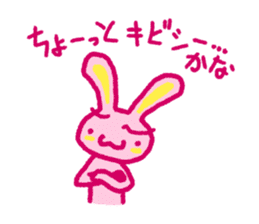 Pink rabbit bossy attitude sticker #3357854