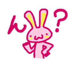Pink rabbit bossy attitude sticker #3357856