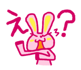 Pink rabbit bossy attitude sticker #3357857