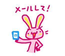 Pink rabbit bossy attitude sticker #3357861