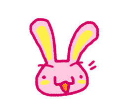 Pink rabbit bossy attitude sticker #3357863