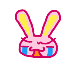 Pink rabbit bossy attitude sticker #3357865