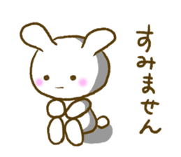 white rabbit sticker sticker #3359852