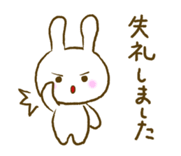 white rabbit sticker sticker #3359855