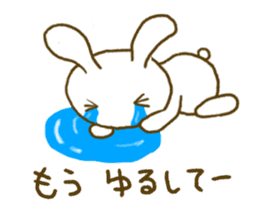 white rabbit sticker sticker #3359857