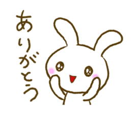 white rabbit sticker sticker #3359858