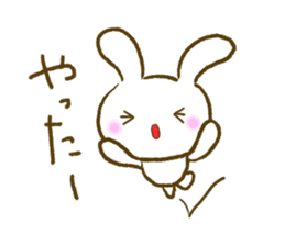 white rabbit sticker sticker #3359865